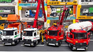 Realistic Diecast Truck Collection | Garbage Truck, Concrete Pump, Fire Truck &amp; Tanker Trailer