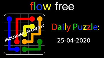 Flow free daily puzzles of April 25, 2020 SOLUTION - Gameplay Walkthrough (iOS & Android)
