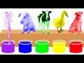 Farm animals bathing colors fun  learn colors for children kids toddlers to learn with animals