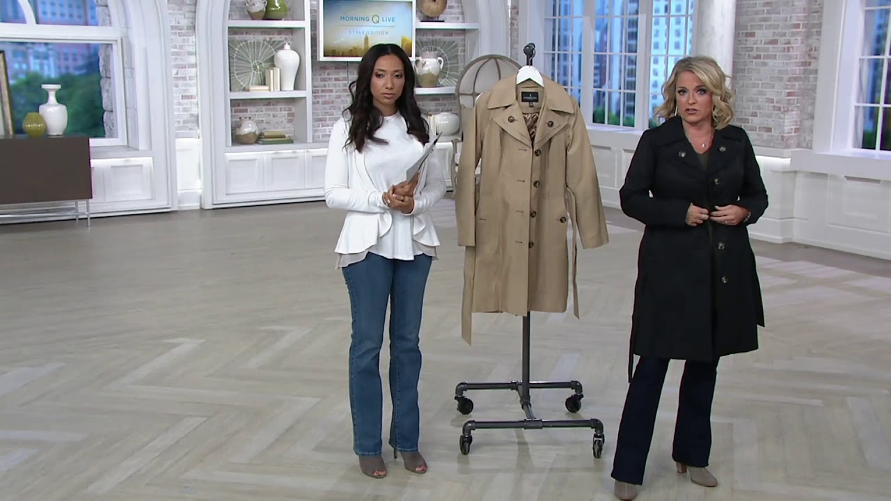 London Fog Women's Water Repellent Trench Coat on QVC - YouTube