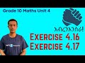 Grade 10 Maths Unit 4 Exercise 4 16 Exercise 4 17 Saquama
