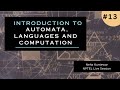 Introduction to Automata, Languages and Computation - Week 13 - Summary