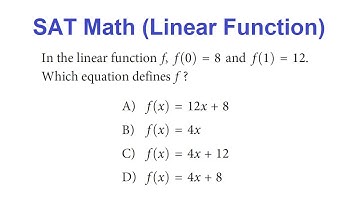SAT Math (Linear Function)