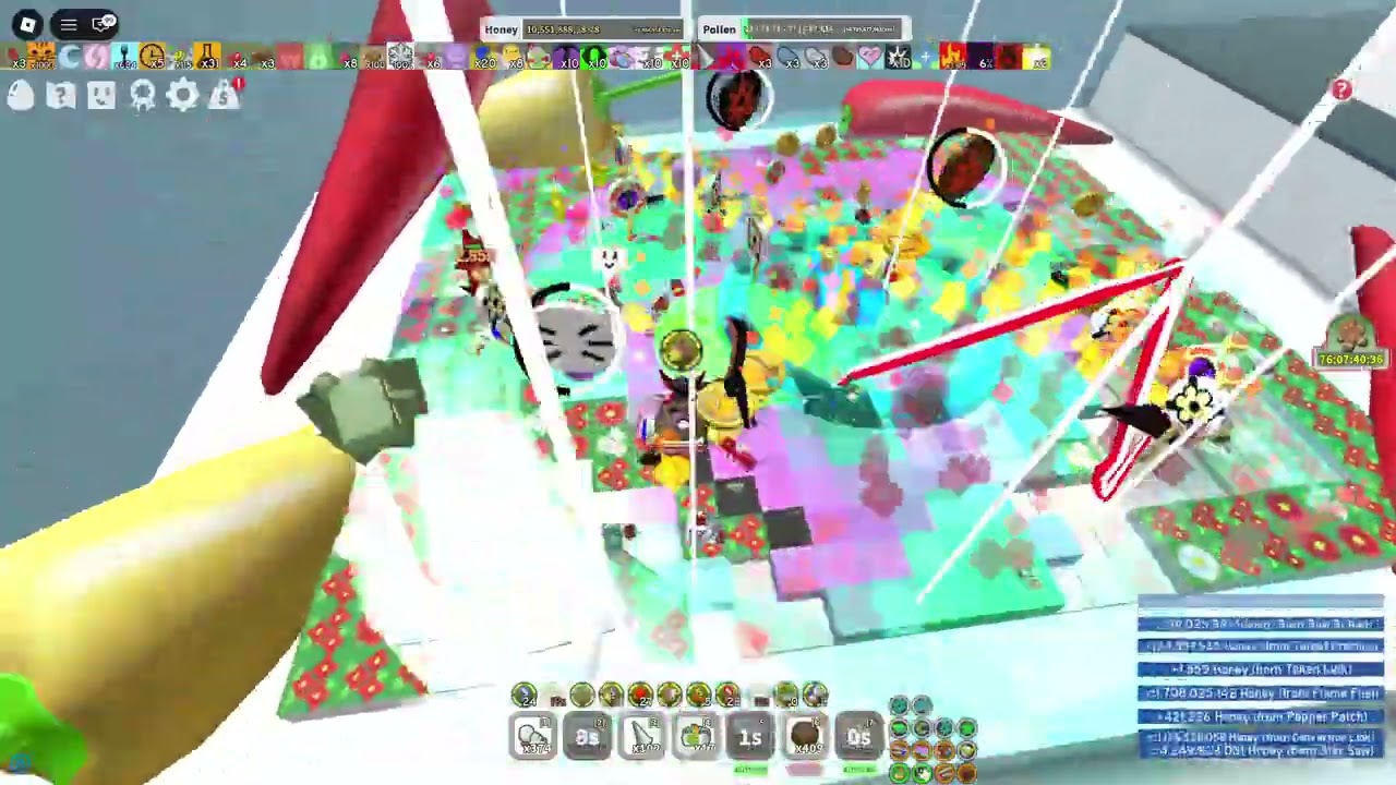 ROBLOX BEE SWARM SIM |20T BOOST LVL 18 RED HIVE| NO HONEYDAY NO FESTIVE BEAN| TEST BOOST UNEDITED