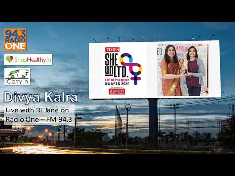 Divya Kalra (Co-Founder, ShopHealthy.in and iCarry.in) on Air with 94.3FM RadioONE - video from ShopHealthy