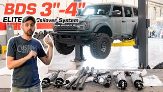 Ford Bronco BDS 3'-4' Coilover Kit | Performance Elite Fox Coilover Lift Kit System by Custom Offsets 5,423 views 7 months ago 6 minutes, 56 seconds