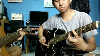 Tutorial melodi gitar (intro) bass dan chord jatuh cinta lagi sama kamu - Threesixty