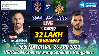 RCB vs KKR Live Prediction | RCB vs KKR Live Team | RCB vs KKR Live