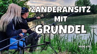 Ansitz Angeln auf Zander mit Grundel als Köderfisch am Mittellandkanal Hannover | Vlog #76