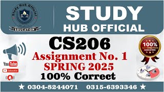 CS206 assignment 1 solution Spring 2025 | CS206 assignment 1 solution 2025 | CS206 Assignment 1
