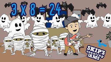 Skip Count by 8 Halloween Song (Multiplication Facts / Eight Times Tables)