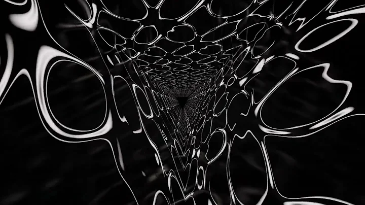 Abstract Background Video 4k VJ LOOP NEON Triangle Tunnel Hypnotic Metallic Black White Screensaver