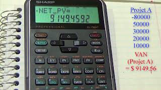 Finance (SHARP EL-738)/NPV of a project