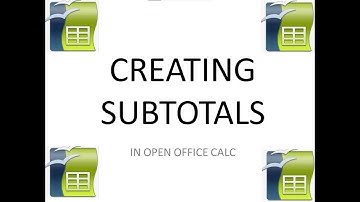 CREATING  SUBTOTALS IN OPEN OFFICE || CLASS 10 ||