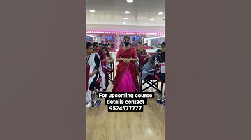Asmithamakeoverartistry Saree draping session glimpse✅For upcoming course details contact 9525477777