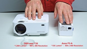 Projector Comparison: DBPower T20 vs Aaxa P2-A pico projector (side by side review)
