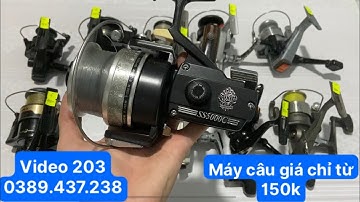 Máy câu Nhật bãi : Lô máy câu Daiwa Ss5000 japan ,cối kim loại, giá từ 150k , video 203