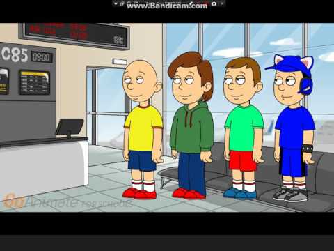 Caillou Going On A Airplane Crashs The Plane Grounded