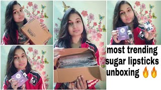 SUGAR nothing else matters longwear lipstick unboxing|SUGAR smudge me not liquid mini lipsticks bold