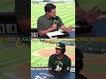 He Listens to WHAT Before Every Game?! 😱⚾️ #athletics #Shorts