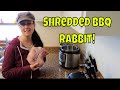 Instant Pot Recipe - Cooking a Whole Frozen Rabbit in 30 minutes! BBQ Shredded Rabbit