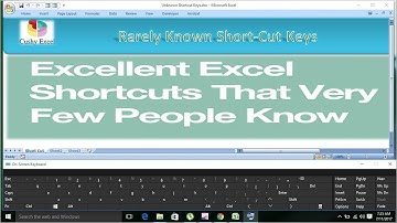 Excel: Top Shortcuts (You probably didn