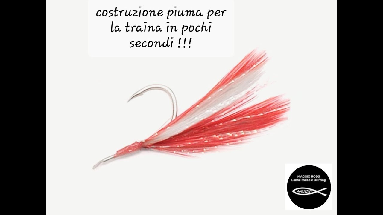 Piume Da Traina Crystal Flash 7 Cm Con Amo E Fluorocarbon | Per Pesca Leggera (Bianco E Rosso) - Foto 10