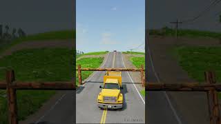 Cargo Truck &amp; Buses vs Logs Trap - BeamNG.Drive #shorts #beamngdrive #trucks