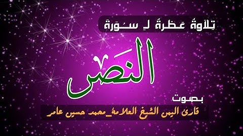 تلاوة خاشعة لسورة النصر لفضيلة الشيخ العلامة_محمد حسين عامر