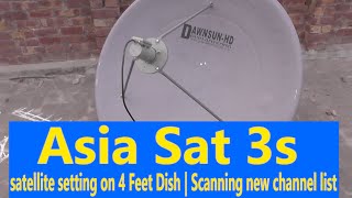 Asiasat 3s satellite setting on 4 Feet Dish | Scanning  new channel list screenshot 3