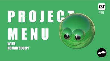 Nomad sculpt : Beginner tutorial-1| PROJECT MENU | Export-Import)