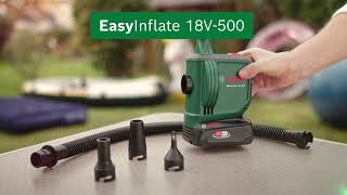 Gonflage Pratique Avec La Pompe À Air Volumétrique À Batterie Bosch Easyinflate 18V-500
