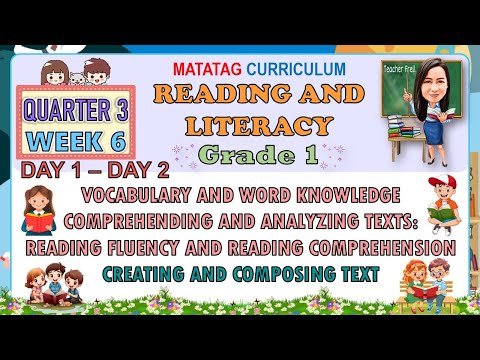 READING AND LITERACY 1 QUARTER 3 WEEK 6 DAY 1-2 | VOCABULARY AND WORD KNOWLEDGE COMPREHENDING