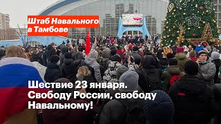 Тамбов. Шествие 23 января. Свободу России, свободу Навальному!