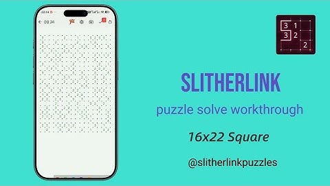 No.4 Slitherlink Hard 16x22 Square - Full Walkthrough #Slitherlink #LogicPuzzle  #PuzzleWalkthrough