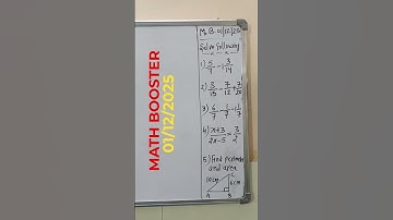 MATH BOOSTER 01/12/26. FOR CLASS 5th to 10th