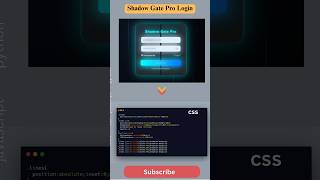 Shadow Gate Login Animation 🔥 | Next Level Glass UI Design ✨ #UIAnimation #FrontendDev