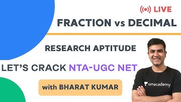 Fraction vs Decimal | Research Aptitude for NTA UGC NET Paper 1 | Kumar Bharat
