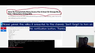 How To Completely Deny Access & remove ACL From a User / Group In Linux - RHEL (RHCSA 8, Lesson 4C)
