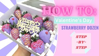 Valentines Day Chocolate Covered Strawberries | step by step tutorial