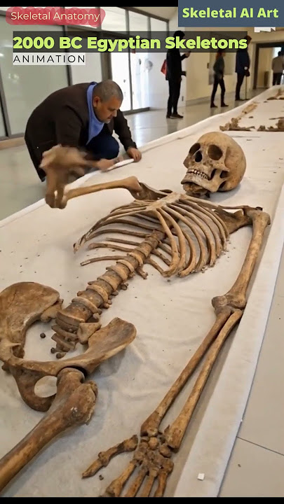 Illustration of 2000 BC Egyptian Skeletons Animation | Skeletal AI Art | 86