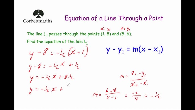 How To Find The Equation of a Line From a Graph