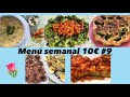 🍍Menú SEMANAL, FÁCIL, SALUDABLE y ECONÓMICO 10€ #9🍔🥪🥗🥓 5 CENAS para la SEMANA.