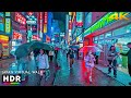 Japan Tokyo Shibuya Rainy Night Walk Early Spring 2026 4K HDR