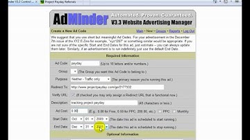 How to set up an Adminder Ad Tracking URL