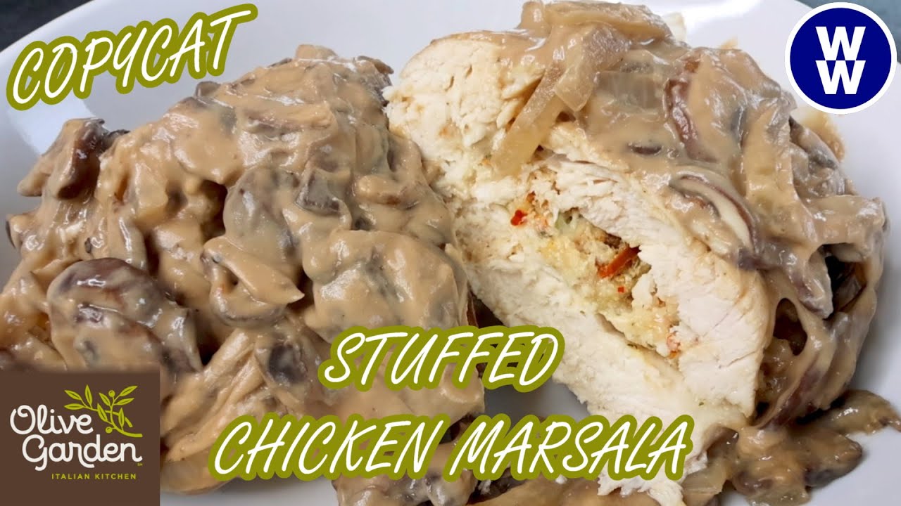 COPYCAT Olive Garden STUFFED CHICKEN MARSALA Lightened Up 🫒 WW Weight Watchers/ +Calories