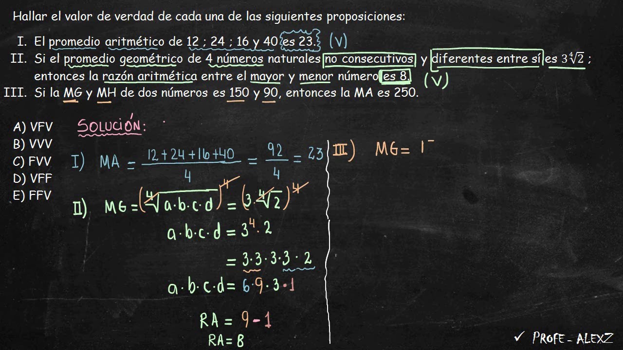 UP 01 Media Aritmetica Geometrica Y Armonica Ejercicio Resuelto YouTube