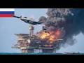 13 Minutes Ago! US F-35 Jets Bombard North Korean Oil Facilities in the Black Sea.