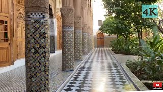 4K Walking Tour: Exploring the History and Culture of Marrakech at the Dar El Bacha Museum