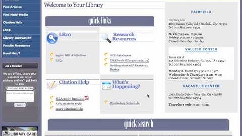 The SCC Library Website Tour